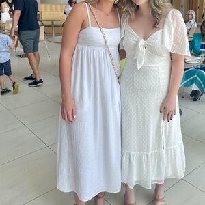 Abercrombie & Fitch White Spaghetti Strap Sundress